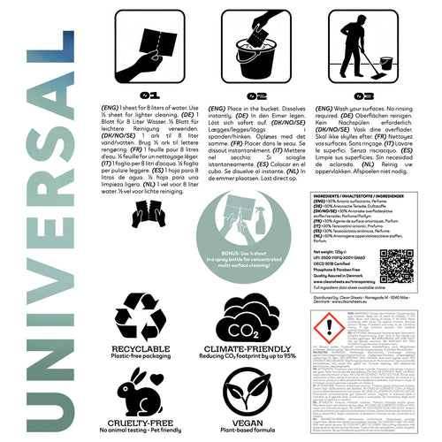 How to use Universal and floor cleaning sheets